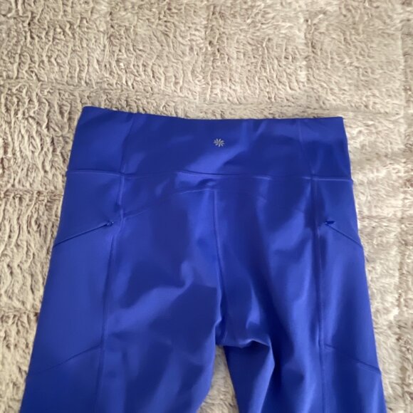 Athleta‎ Leggings Womens MT Blue Contender Tight Gym Yoga Workout Athletic Comfy - Picture 6 of 12
